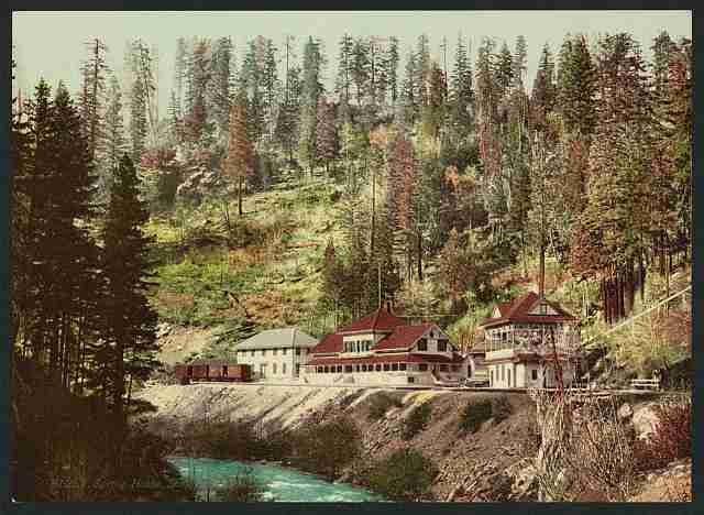 Vintage Spring House Shasta Springs Cal A4 Photo Print
