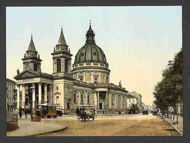 Vintage St Alexanders Church Warsaw A4 Photo Print