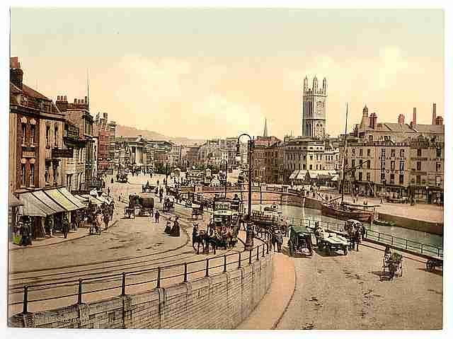 Vintage St Augustines Bridge Bristol A4 Photo Print