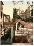 Vintage St Christopher Canal Venice A4 Photo Print