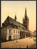 Vintage St Gertrude Church Louvain A4 Photo Print