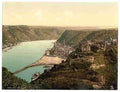 Vintage St Goar the Rhine A4 Photo Print