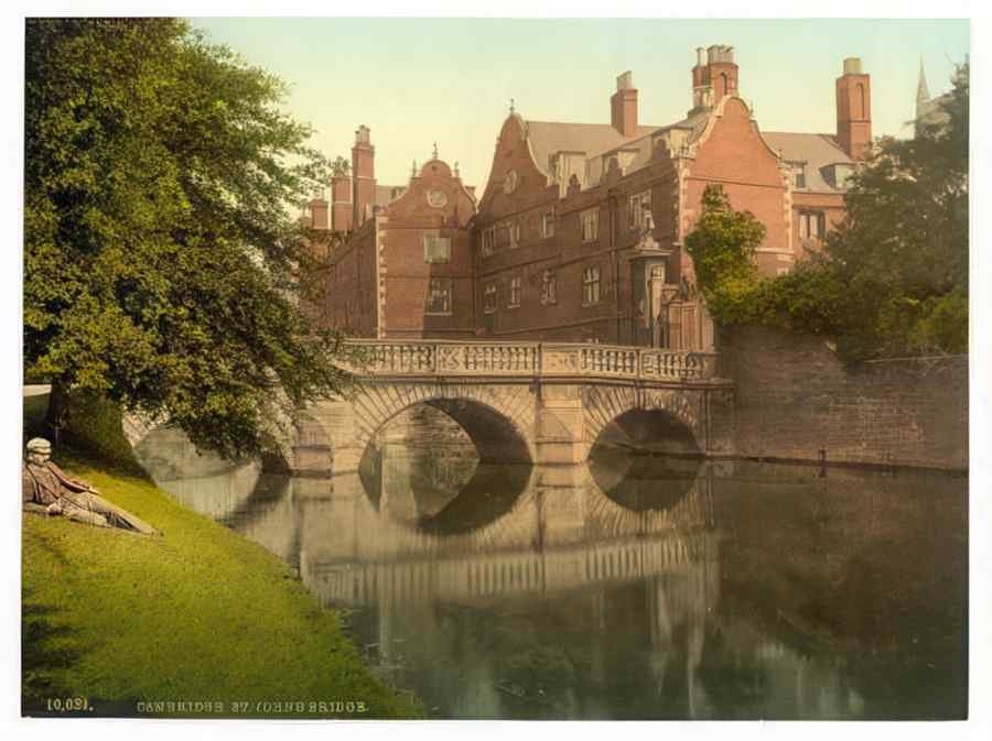 Vintage St Johns Bridge From The Grounds Cambridge England A4 Photo Print