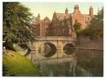 Vintage St Johns Bridge from the grounds Cambridge A4 Photo Print