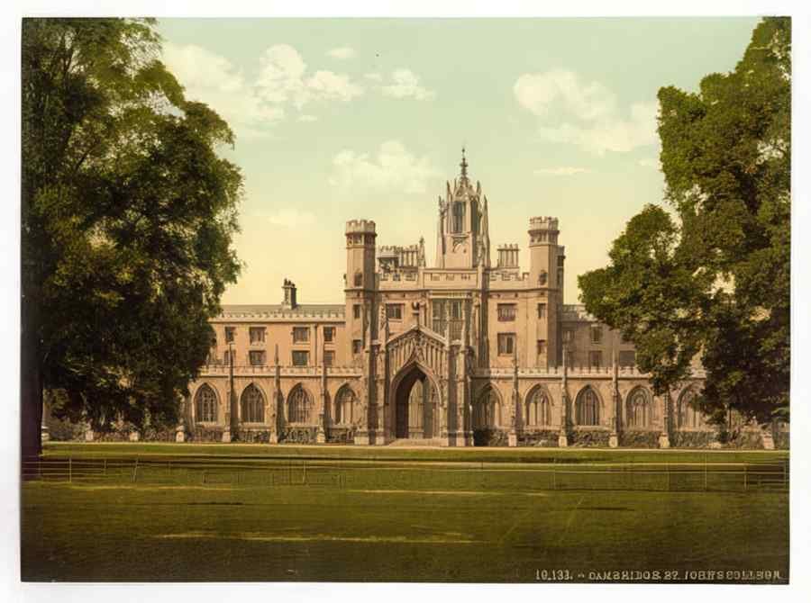 Vintage St Johns College Cambridge England A4 Photo Print