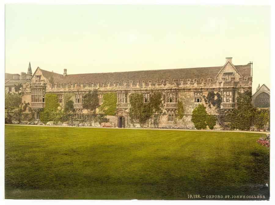 Vintage St Johns College Oxford England A4 Photo Print