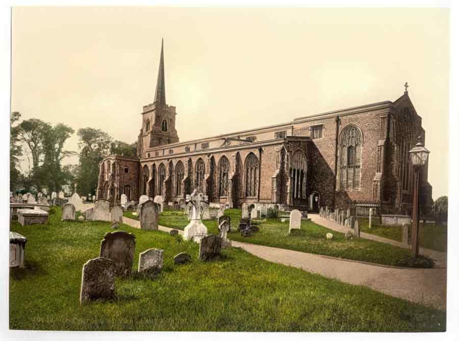 Vintage St Margarets Church Lowestoft England A4 Photo Print