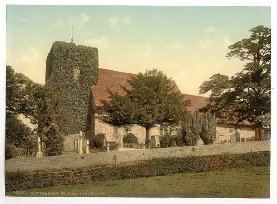 Vintage St Martins Church Canterbury England A4 Photo Print