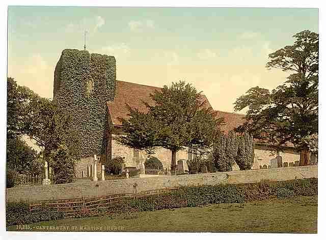 Vintage St Martins Church Canterbury A4 Photo Print