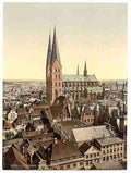 Vintage St Marys Lubeck A4 Photo Print
