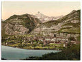 Vintage St Maurice and Dent du Midi Valais Alps of A4 Photo Print