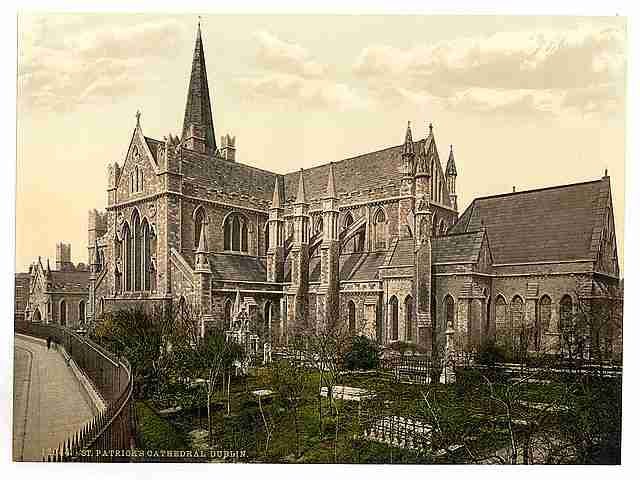 Vintage St Patricks Cathedral Dublin County Dublin A4 Photo Print