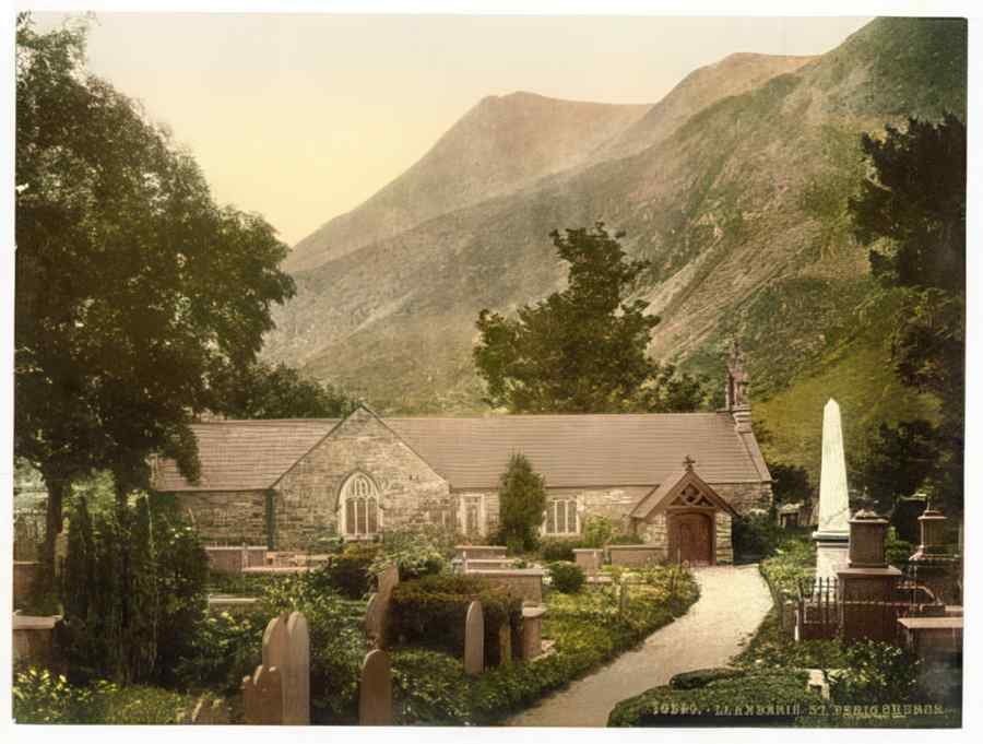 Vintage St Peris Church Llanberis Wales A4 Photo Print