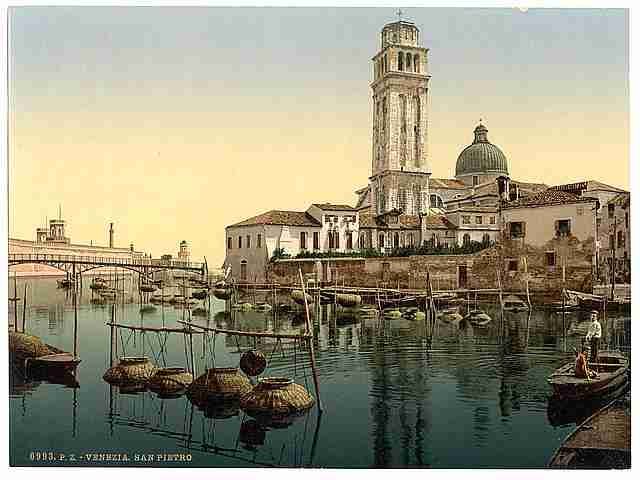 Vintage St Peters Church Venice A4 Photo Print
