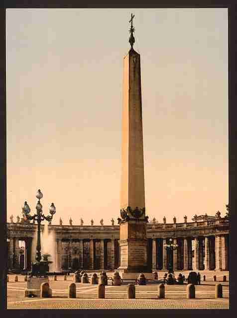 Vintage St Peters Place the obelisk Rome A4 Photo Print