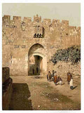 Vintage St Stephens Gate Jerusalem A4 Photo Print