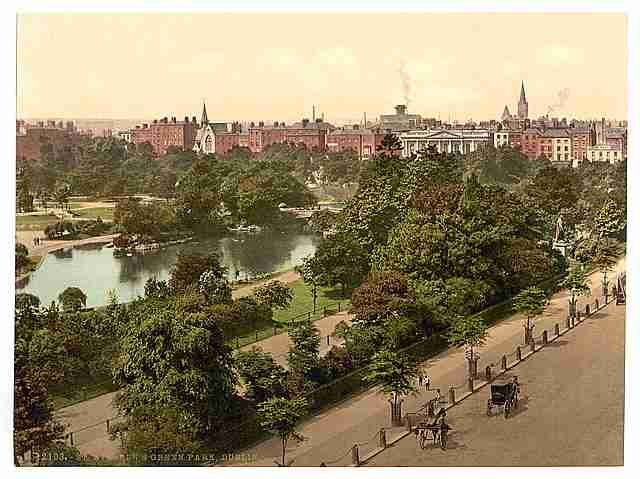Vintage St Stephens Green Park Dublin County Dublin A4 Photo Print