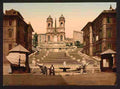 Vintage St Trinita dei Monti Rome A4 Photo Print