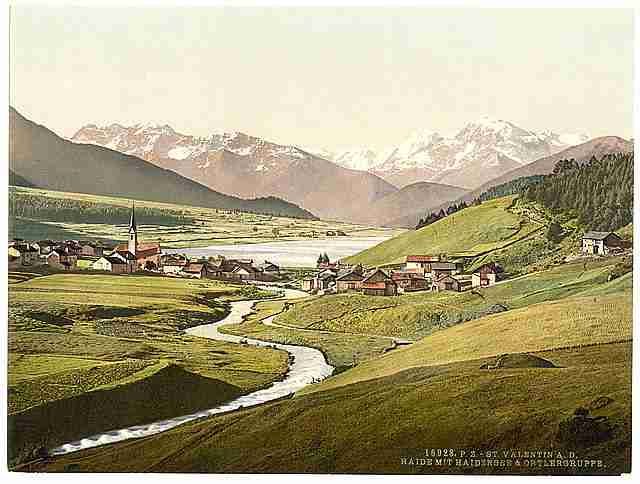 Vintage St Valentine on the Danube Haide Tyrol A4 Photo Print