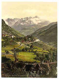 Vintage Stalden Valais Alps of A4 Photo Print
