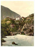 Vintage Stalden general view Valais Alps of A4 Photo Print