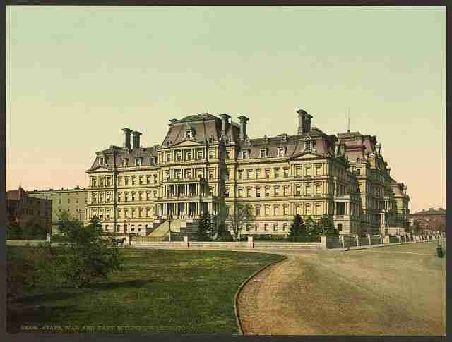 Vintage State War and Navy building Washington A4 Photo Print