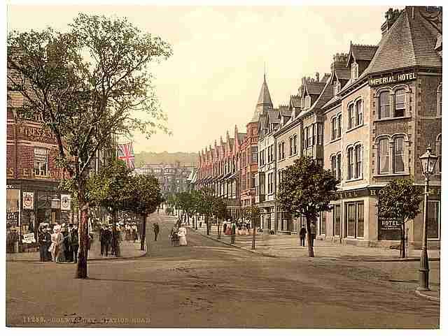 Vintage Station Road Colwyn Bay A4 Photo Print