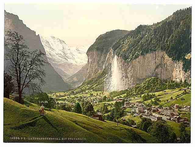 Vintage Staubbach Bernese Oberland A4 Photo Print