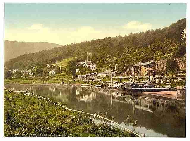 Vintage Steamboat pier Trefriew A4 Photo Print