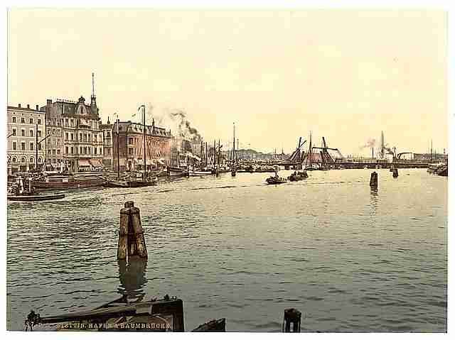 Vintage Stettin Harbor Pommeraina A4 Photo Print