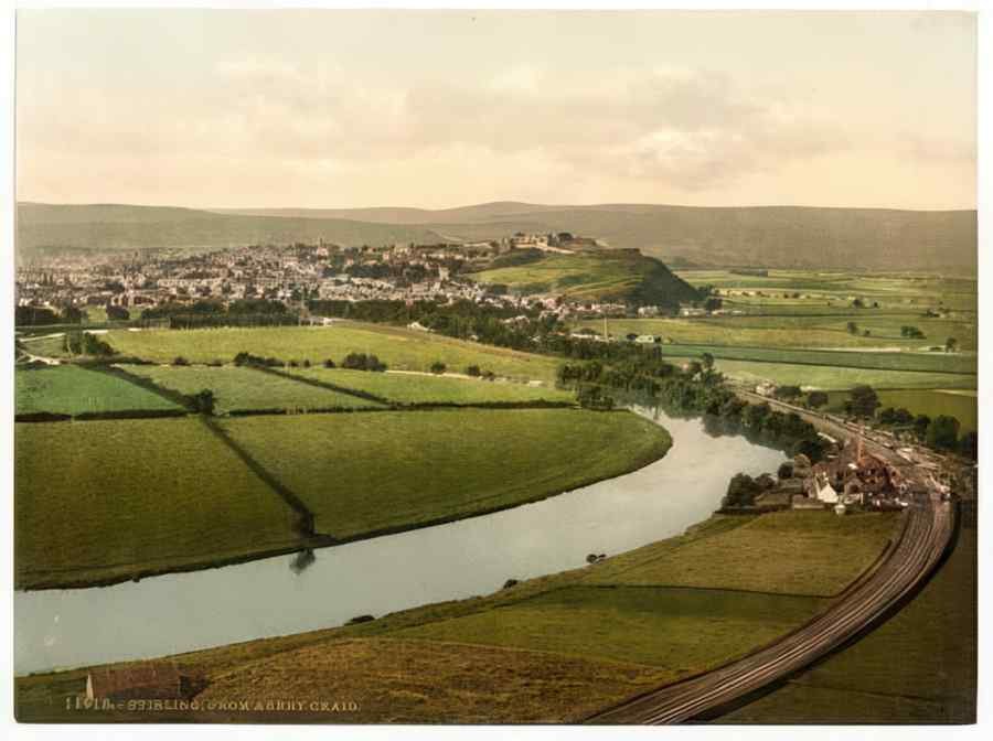 Vintage Stirling From Abbey Craig Scotland A4 Photo Print
