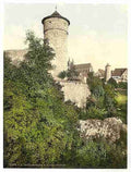 Vintage Straft Tower Rothenburg Bavaria A4 Photo Print