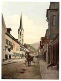 Vintage Street scene Partenkirchen Upper Bavaria A4 Photo Print