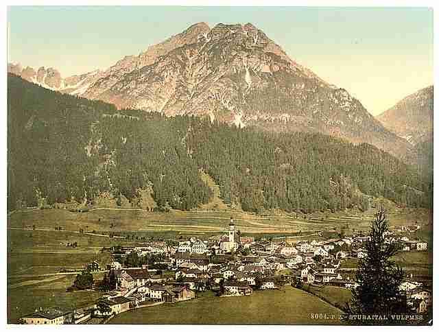Vintage Stubaithal Vulpmes Tyrol A4 Photo Print