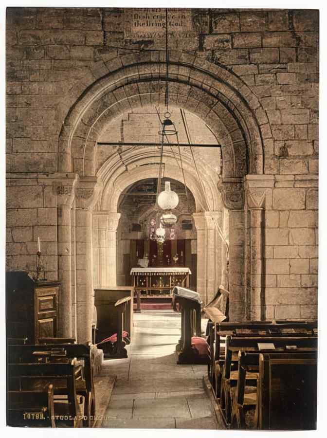 Vintage Studland Church Interior Swanage England A4 Photo Print