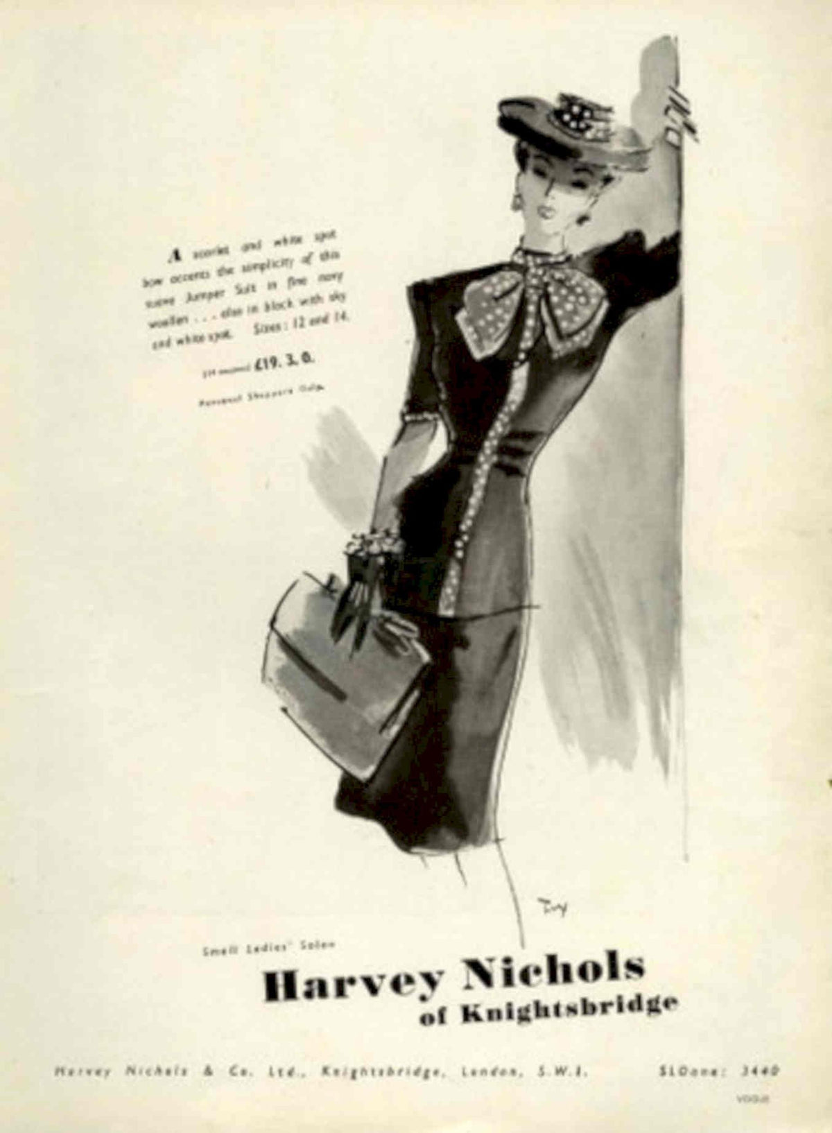Vintage Suit Harvey 1940s Vintage Retro Advert Poster