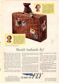 Vintage Suitcase Travel 1950s Vintage Retro Advert Poster