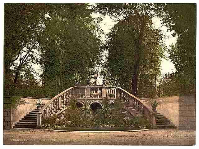 Vintage Summer theatre Terrace Herrenhausen Hanover A4 Photo Print
