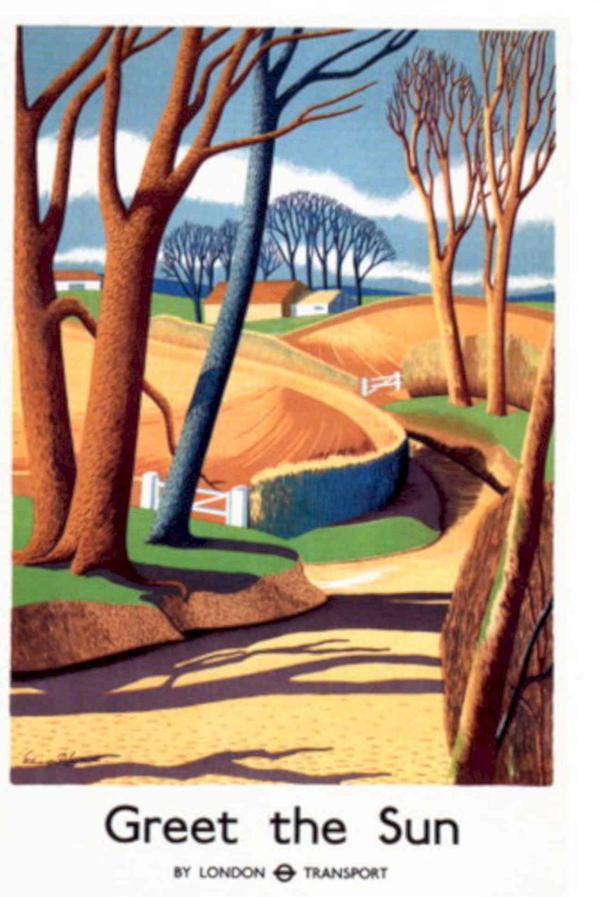 Vintage Sun Road 1930s Vintage Retro Advert Poster