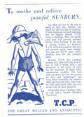 Vintage Sunburn Cream 1940s Vintage Retro Advert Poster