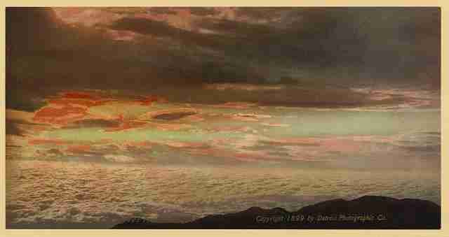 Vintage Sunrise from Pikes Peak A4 Photo Print