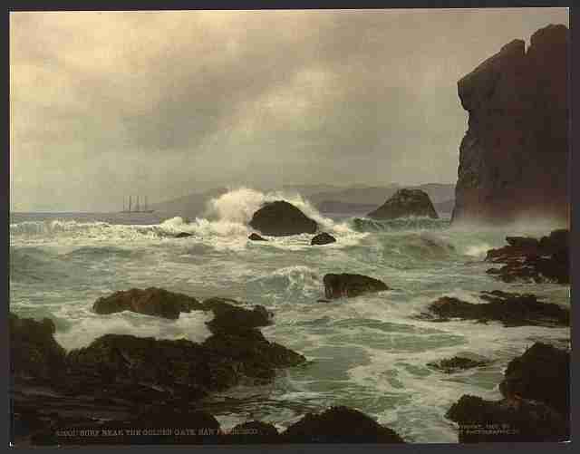 Vintage Surf near the Golden Gate San Francisco A4 Photo Print