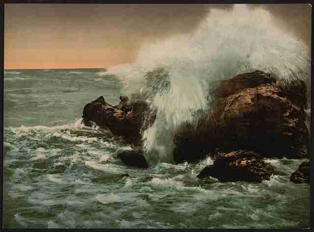 Vintage Surf view Ventimiglia A4 Photo Print