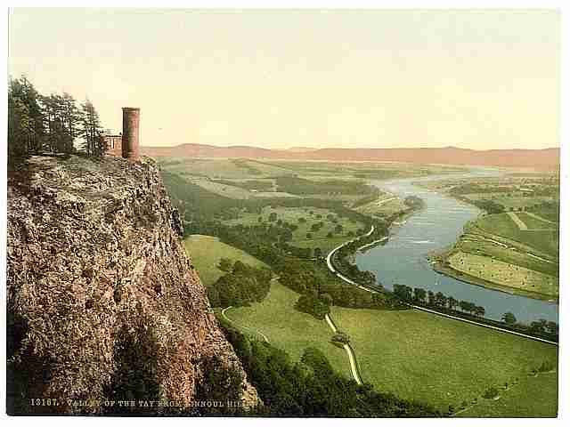 Vintage Tay Valley from Kinnoul Hill A4 Photo Print