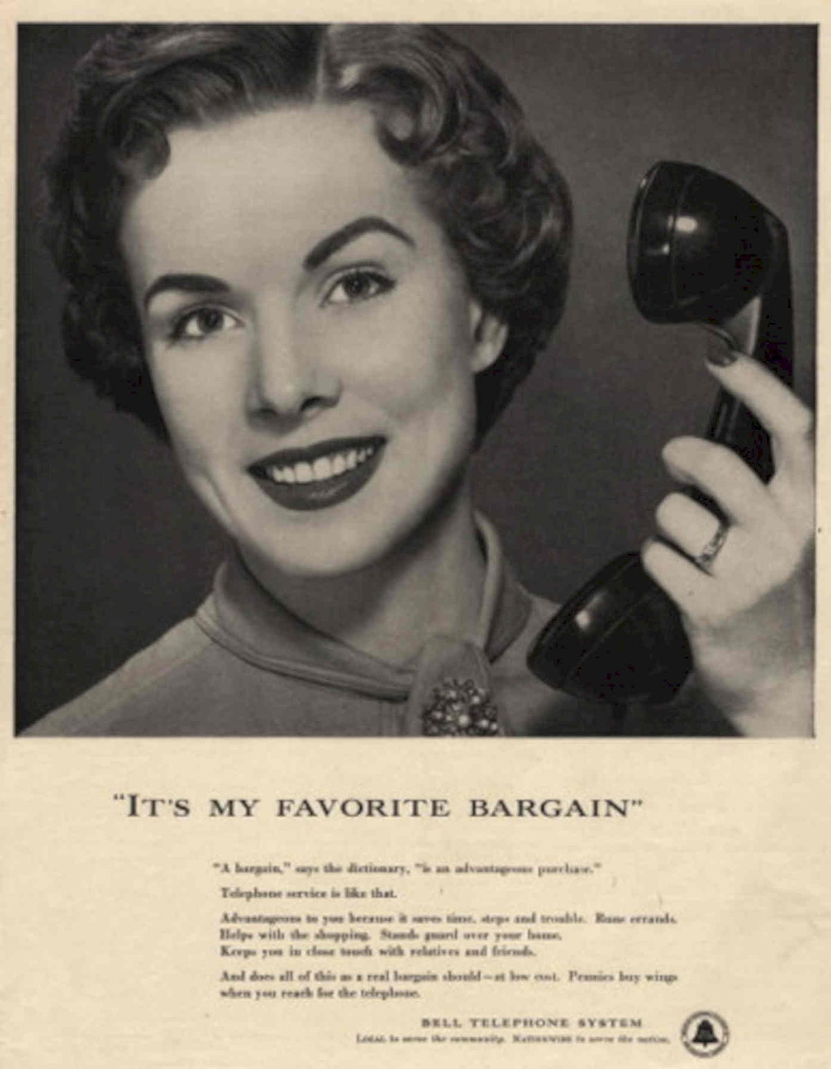 Vintage Telephone Bargain 1940s Vintage Retro Advert Poster