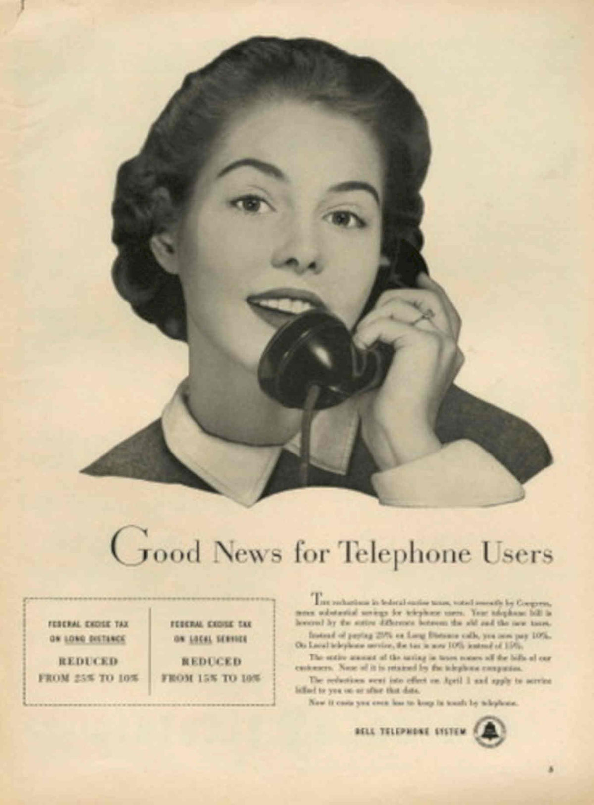 Vintage Telephone Rates 1950s Vintage Retro Advert Poster