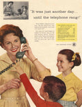 Vintage Telephone System 1950s Vintage Retro Advert Poster