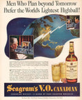 Vintage Telephone Whiskey 1940s Vintage Retro Advert Poster