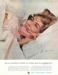 Vintage Telephone Woman 1 1950s Vintage Retro Advert Poster