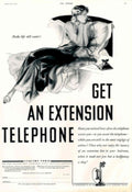 Vintage Telephone Woman 1930s Vintage Retro Advert Poster